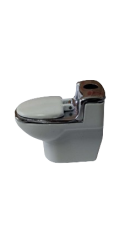 A pipe in the shape of a toilet