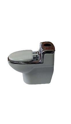Eine Pfeife in Form einer Toilette