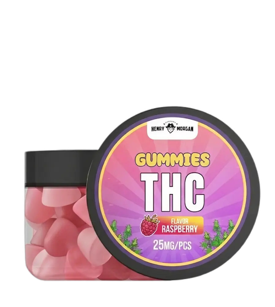 THC GUMMIES 25mg - Raspberry